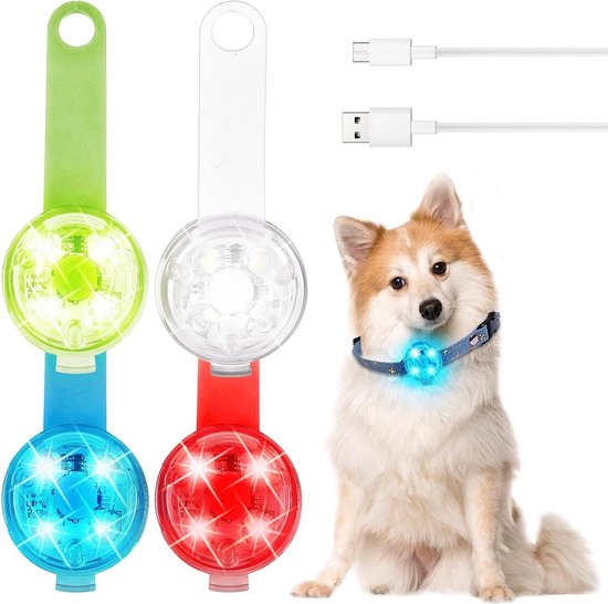 Yizhet 5 stuks siliconen honden LED-hangers, 3 modi, licht