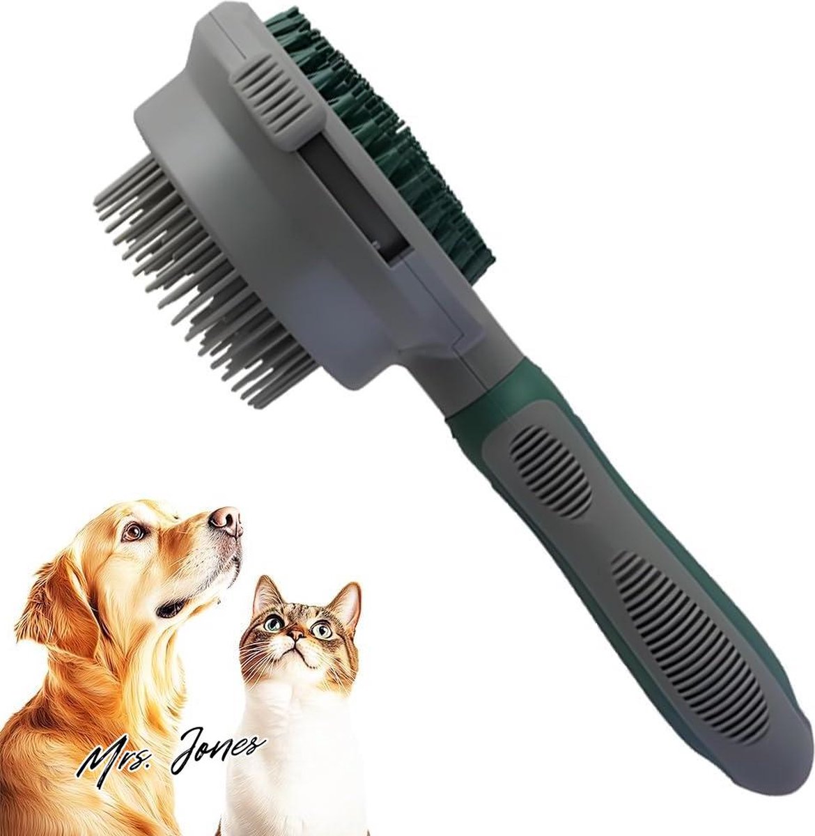 Mrs. Jones Hondenborstel kattenborstel lang haar dubbelzijdige huisdierborstel met massagefunctie voor honden en katten – verzorging van kort haar .