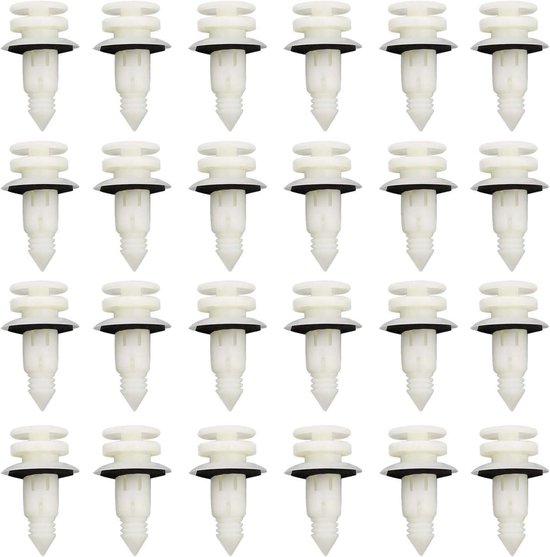 Anyasen Autopaneel clips deurkaart clips Auto Interieur Deurkaart Trim Paneel Clips Bevestiging Clips voor Auto Laarzen Pack van 50 stuk Wit