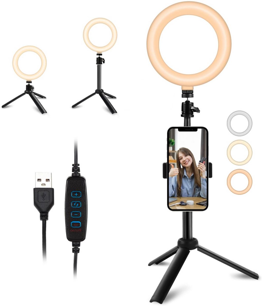 ApexArte® Ringlamp met Statief - Ring Light - Verstelbaar - Led Verlichting
