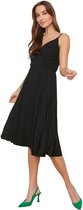 Trendyol Robe trapèze standard à double boutonnage pour femme