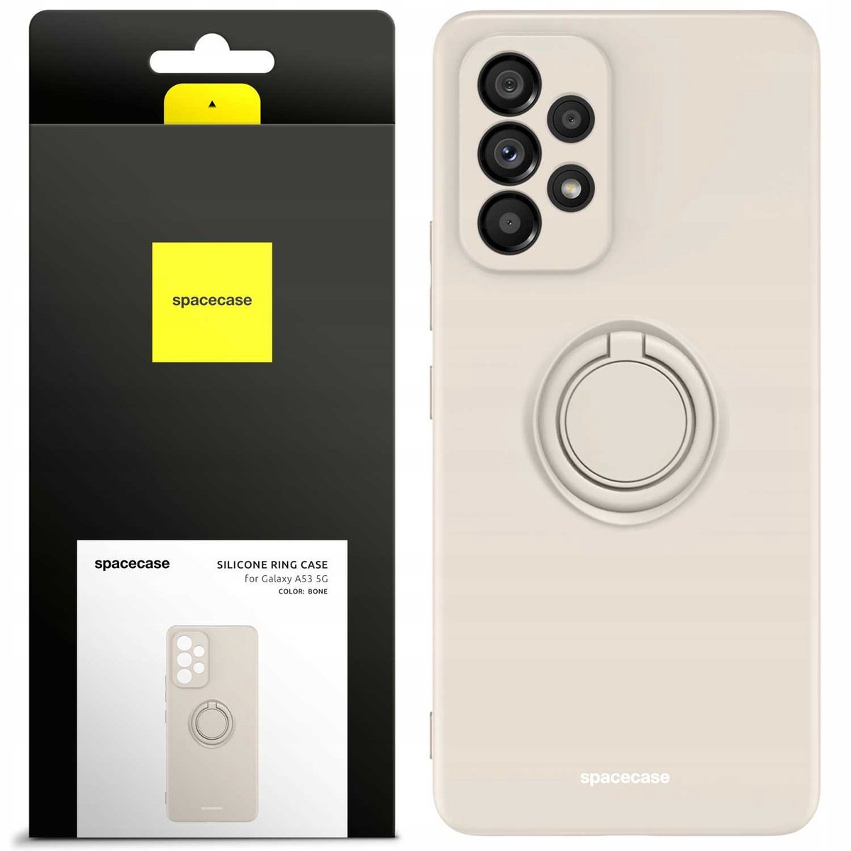Spacecase Siliconen Case Ring Voor Samsung Galaxy A53 5G Bone Case