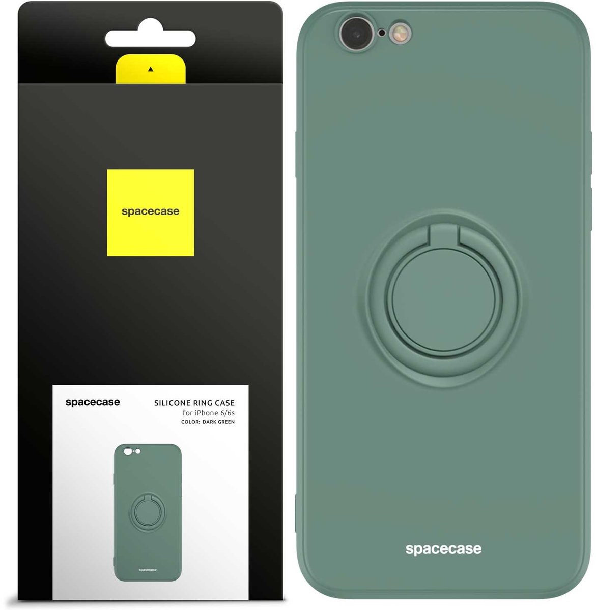 Spacecase Siliconen Ringhoesje Voor Iphone 6 6S Hoesje Groen