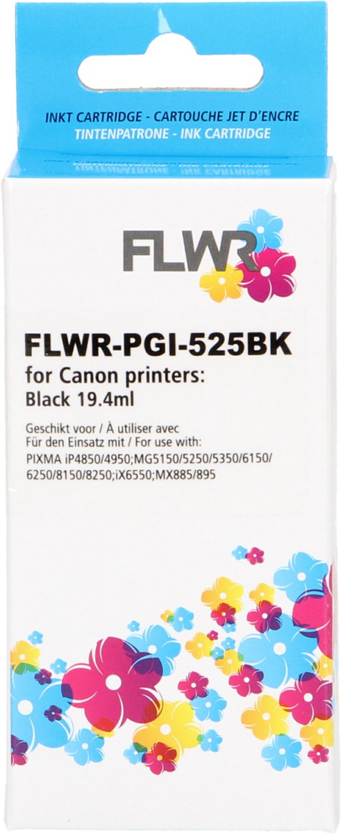 FLWR - Cartridges / Canon PGI-525BK / zwart / Geschikt voor Canon