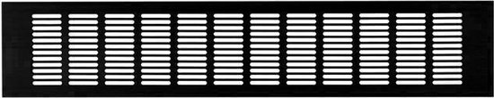 Grille de plinthe aluminium - noire L=500mm x H=100mm - RA1050B