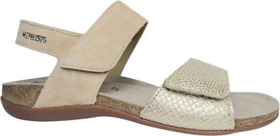 Mephisto Sandaal Agave Beige Suède Combi bol