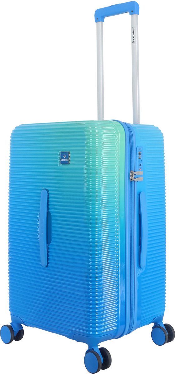 Saxoline - Twist Trunk | Harde Koffer / Trolley / Reiskoffer - M - Blauw - Blauw / Medium