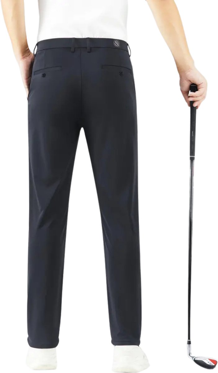 Livano Golfbroek Heren - Golfkleding - Golfen - Golf Accessoires - Nette Pantalon - Zwart XXL - Maat 54 van Livano — afbeelding 4