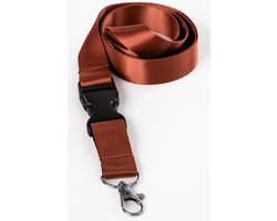 Ecorare® - 10 stuks Sleutelkoord - Kliksluiting - Lanyard - Keycord - Rood - 50 cm