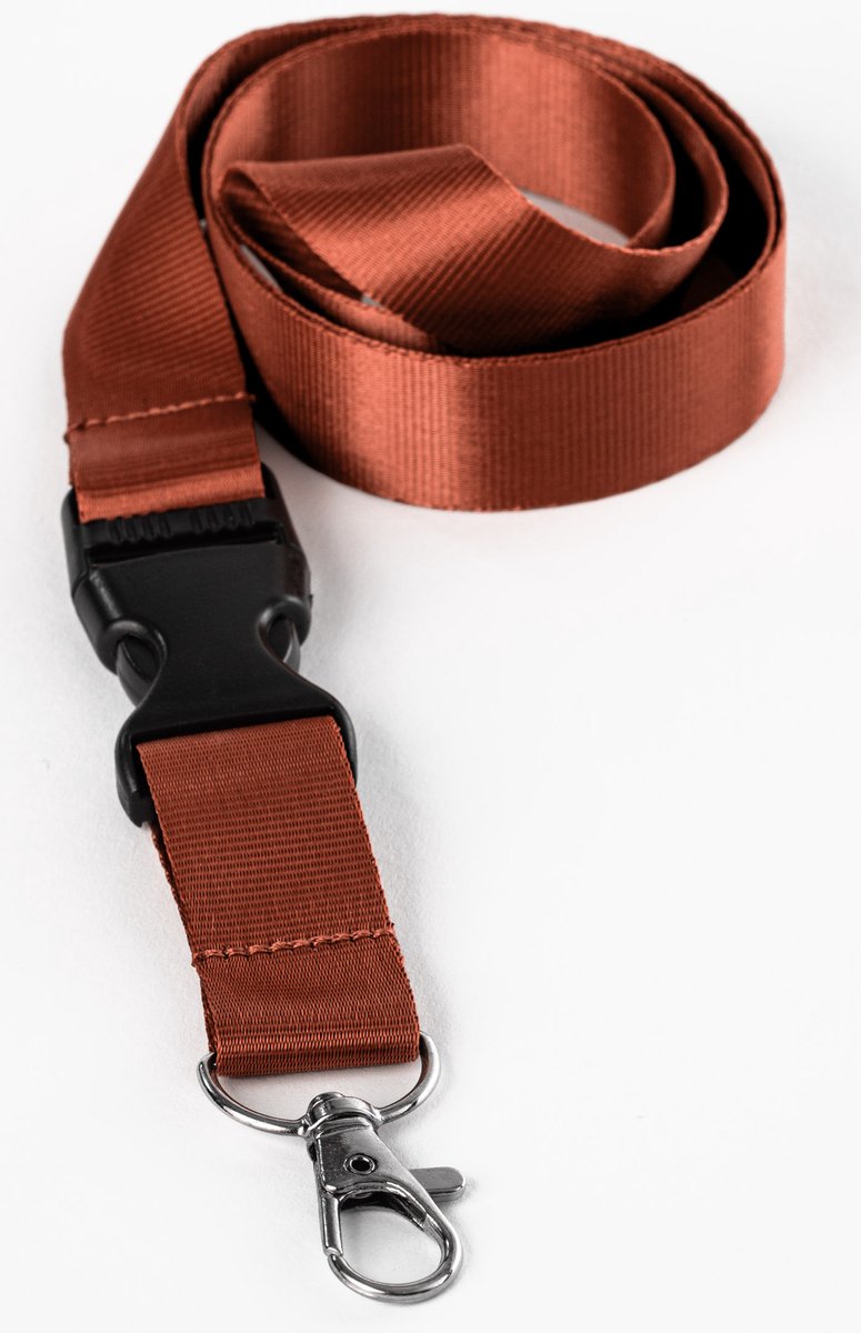 Ecorare® - 10 stuks Sleutelkoord - Kliksluiting - Lanyard - Keycord - Rood - 50 cm