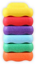 Stapelstenen - Balanceerstenen - regenboog - 6 stuks - Balans speelgoed - Vierkant
