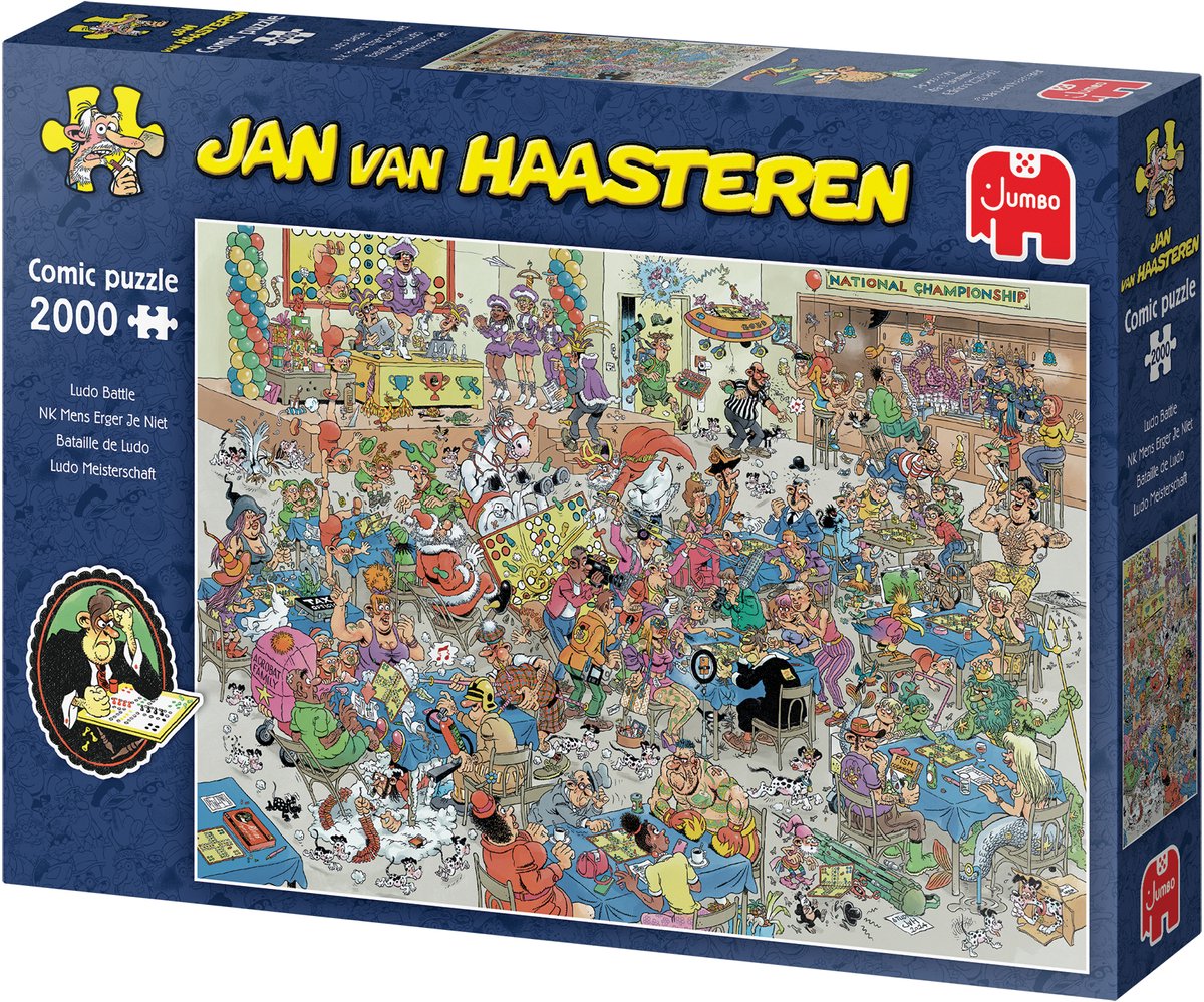 Jan van Haasteren NK Mens Erger Je Niet - Puzzel 2000 stukjes volwassenen - Legpuzzels — afbeelding 4