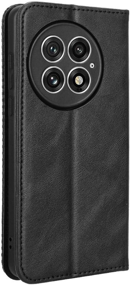 Mobigear Telefoonhoesje geschikt voor OnePlus 13 Hoesje | Mobigear Sensation Bookcase Portemonnee | Pasjeshouder voor 3 Pasjes | Telefoonhoesje voor Pinpas / OV Kaart / Rijbewijs - Zwart