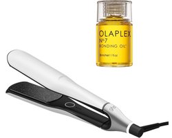 ghd Chronos Max Styler White + Olaplex No.7 Bonding Oil 30ml