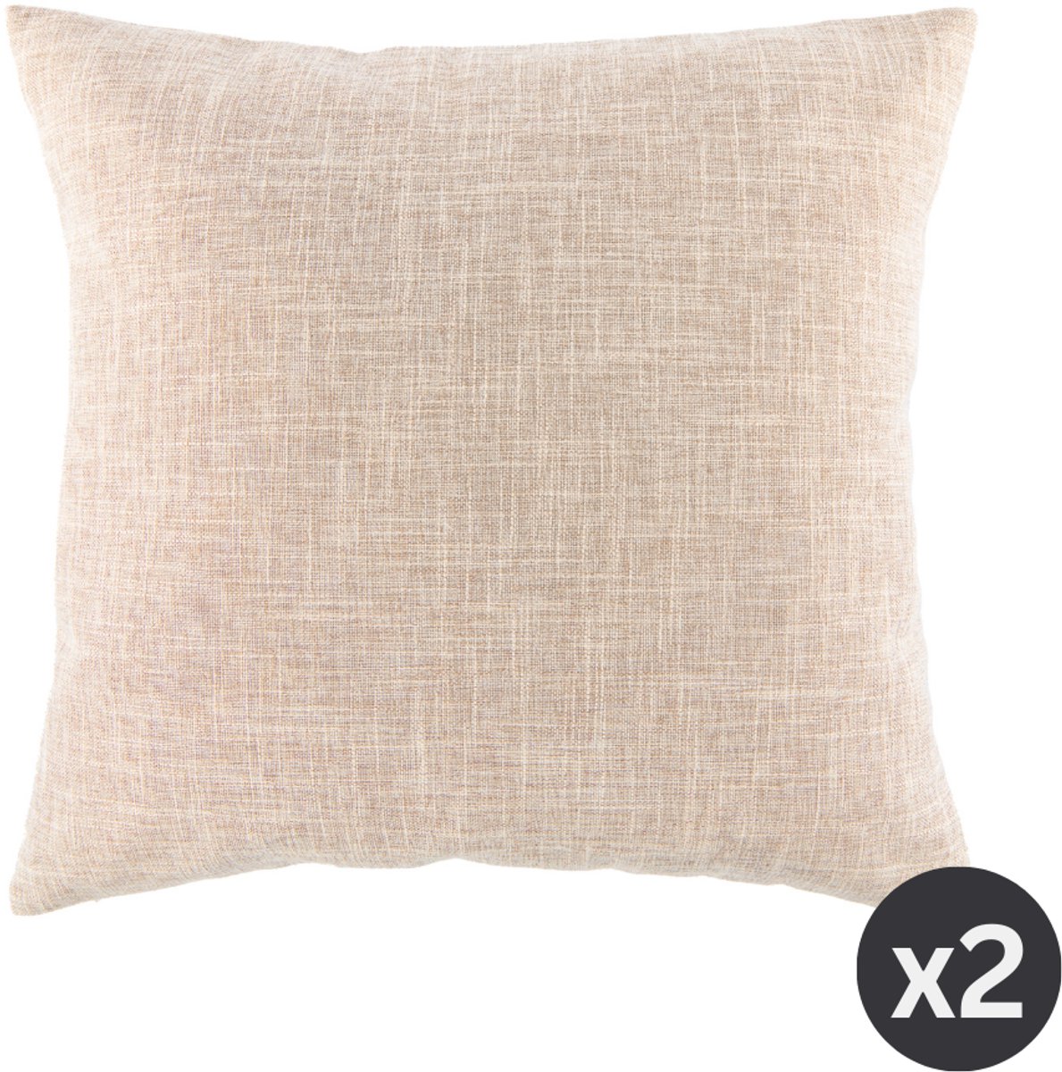 Tiseco - Kussen DALLAS (gevuld) - linnenlook - 45x45 cm, zand
