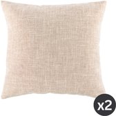 Tiseco - Coussin DALLAS (rempli) - look lin - 45x45 cm, sable