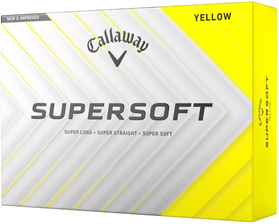 Callaway SuperSoft 2025 Golfballen - Geel - 12 Stuks