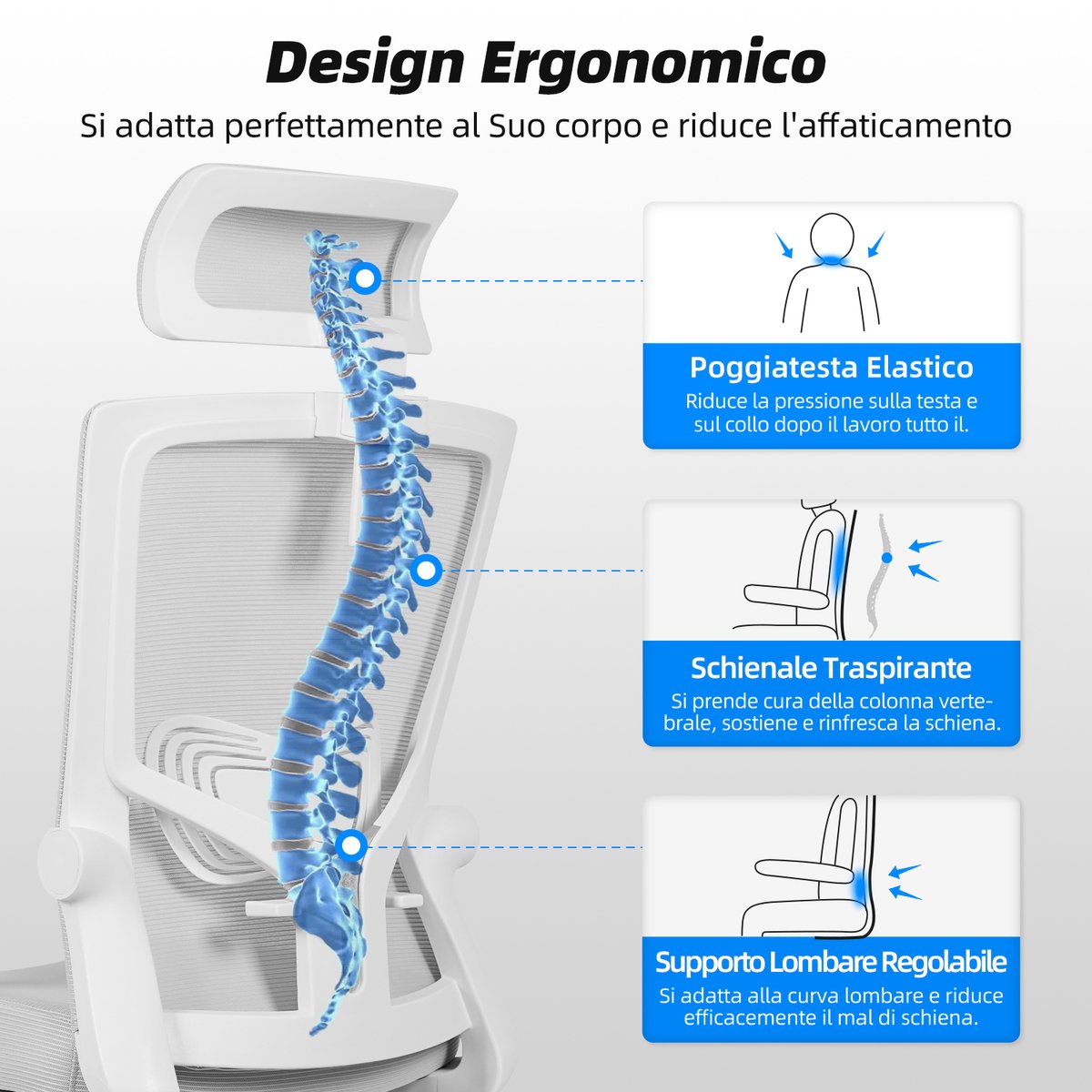 Qingdao Aiqu Ergonomische Bureaustoel met Hoogte Verstelbare Armleuningen - afbeelding 3
