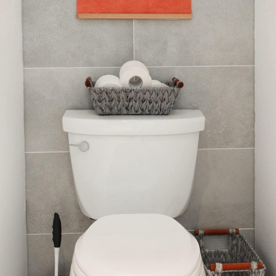 Vagusicc Rieten opbergmand, set van 2 handgeweven opbergmanden voor planken met handgrepen, opvouwbare kubus opbergmanden bakken organizer 27,5 cm grote rieten manden voor voorraadkast decoratie