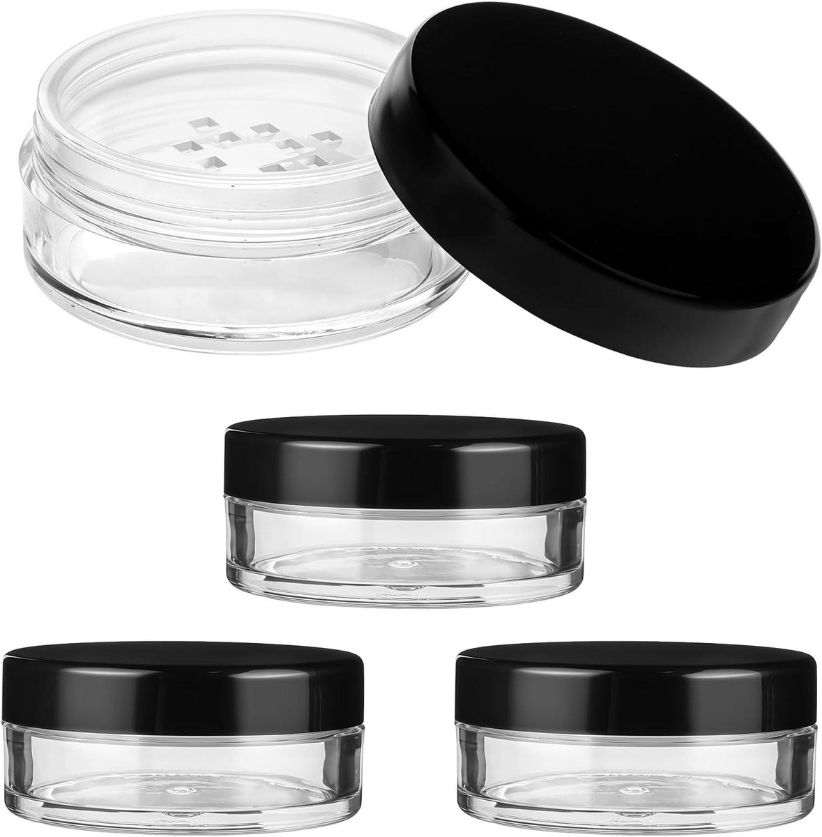 Image of 4 stuks crèmepotjes om te vullen - Containers voor cosmetica - Lege potjes voor crème, zalf en reizen - Monsterhouder