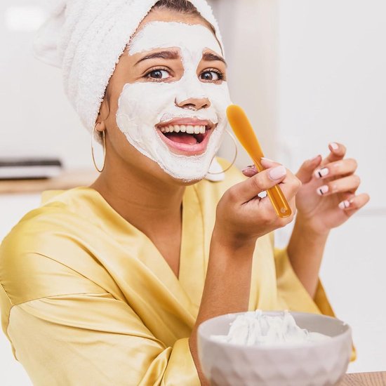 Spatules cosmétiques en plastique de grande taille - Lot de 4 spatules de maquillage réutilisables