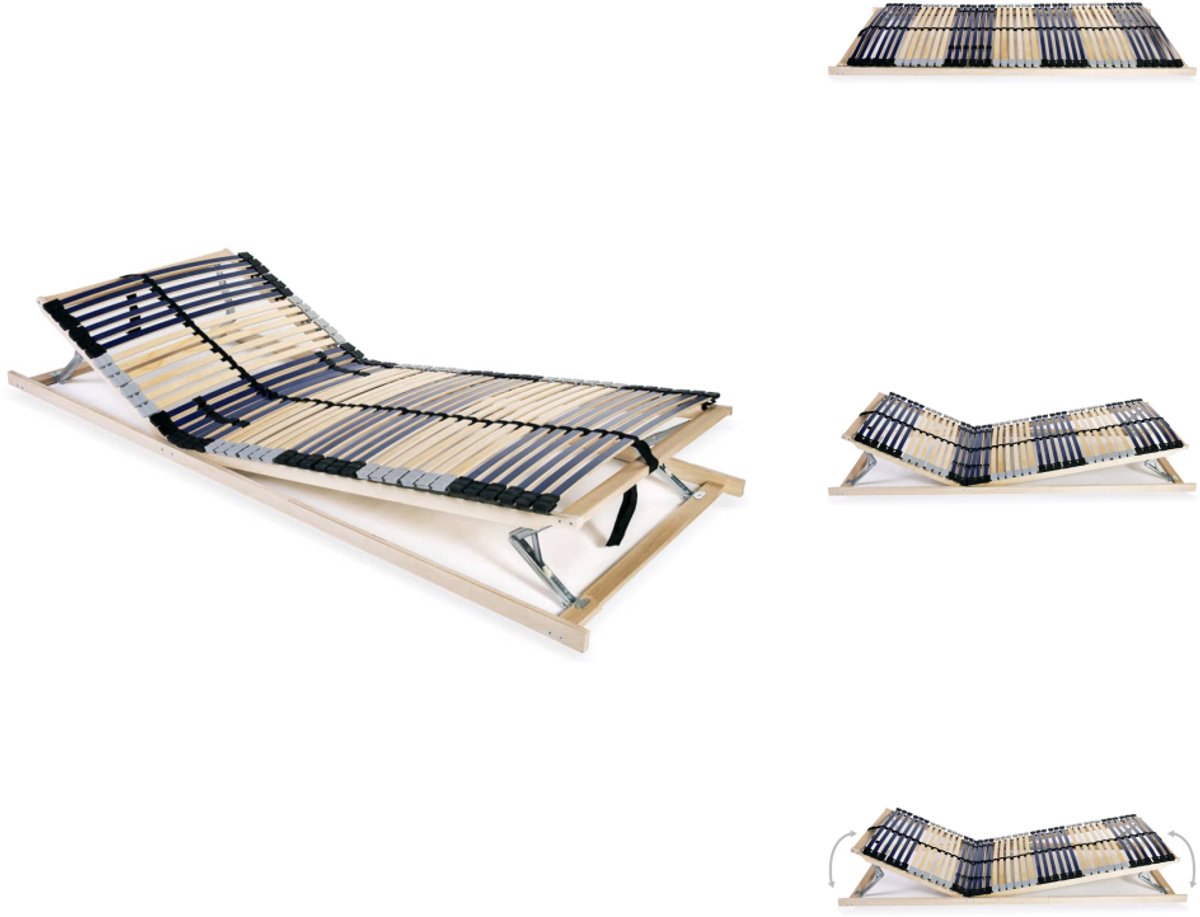 vidaXL Bedbodem - Bedbodems - Lattenbodem - Lattenbodems - Lattenbodem met 42 latten 7 zones 70x200 cm