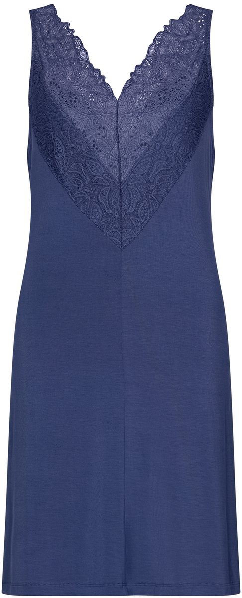 Pastunette Dames Nachthemd Pastunette Premium - Midnight - Mouwloos - Ecovero Viscose blauw