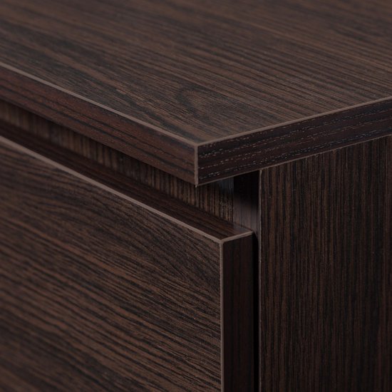 Ensemble de meubles muraux pour le hall, Design Classique , Couleur wengé, Miroir inclus, Deux éléments, 90x170x25 cm, Porte et tiroir, A monter soi-même, Max. 5 paires de Chaussures pour femmes, Perfect pour les entrées modernes