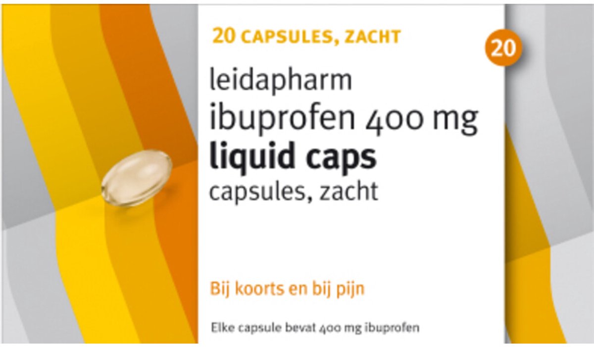 Goedkoopste Leidapharm Ibuprofen 400 mg Liquid Caps 20 capsules
