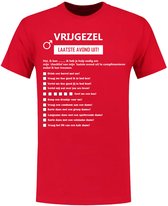 Vrijgezel Man To Do Checklist Rood T-shirt - vrijgezellenfeest - challange - party - feest - drank - uitdaging - to do list - grappig