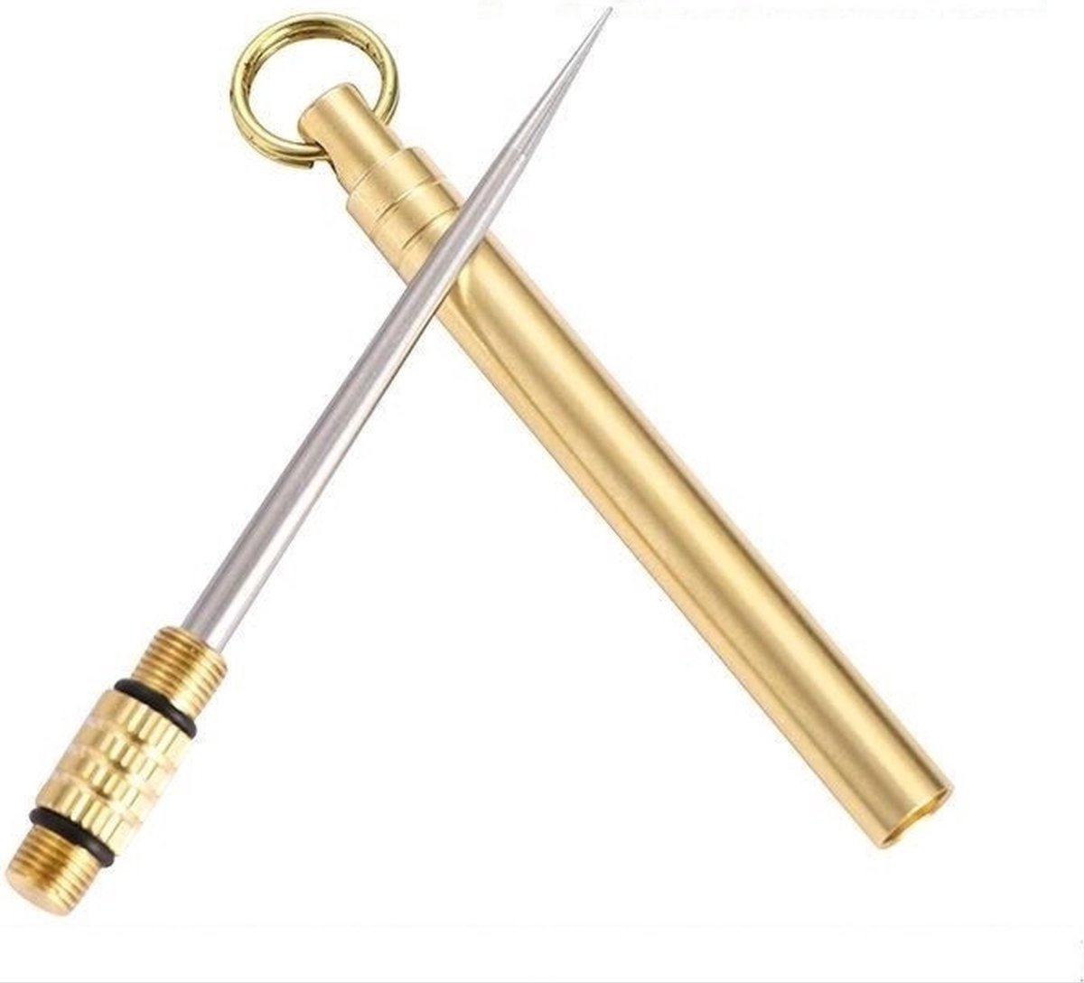 Scoby - Herbruikbare Tandenstoker - Compact - Sleutelhanger - Toothpick - Universeel - 6CM - Goud