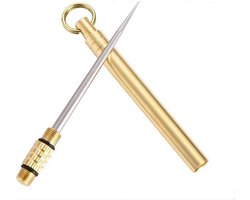 Scoby - Herbruikbare Tandenstoker - Compact - Sleutelhanger - Toothpick - Universeel - 6CM - Goud