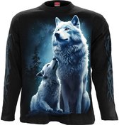 Spiral Wolf Guardian - Longsleeve top Heren Shirt met lange mouwen - zwart - XL