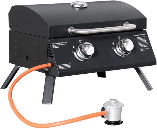 Betaalbare Goederen® gas bbq - buitenkeuken - zwart - Barbecue - barbeque - barbecues - gas - familie - eten gezelligheid