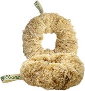 Elicious® - Loofah - Pannen Scrubber - Set van 2 stuks - 100% Natuurlijk - Plantaardig - Biologisch Afbreekbaar - Afwasspons - Keukenspons - Natuurspons - Schuurspons - Plasticvrij - Duurzaam - Dierproefvrij - Vegan - Herbruikbaar