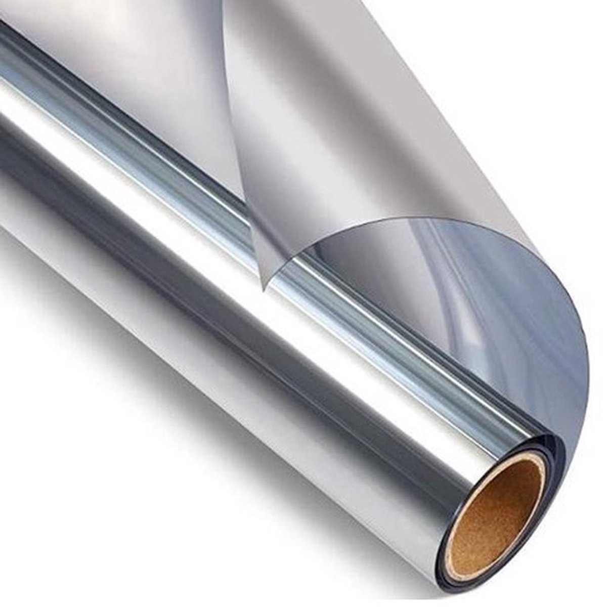 Simple Fix Anti inkijk Raamfolie - 90cm x 300cm - Zonwerend en Isolerend - HR++ - Statisch - Verduisterend - Spiegelend - Zilver Zilver Spiegelend