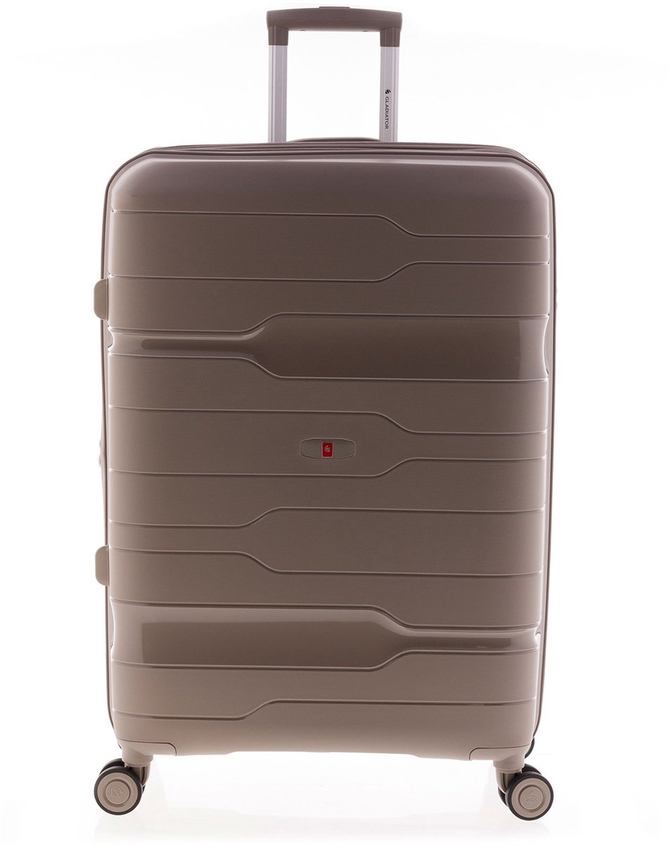 Gladiator Boxing Grote Koffer 77 cm - 105/115 liter - Expandable - TSA slot - Beige