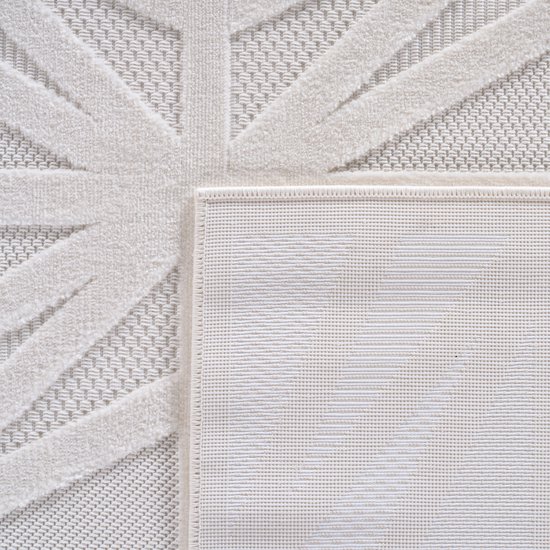 Doha Buitenkleed Palm - In & Outdoor - Vloerkleed voor Tuin Terras Balkon- Creme