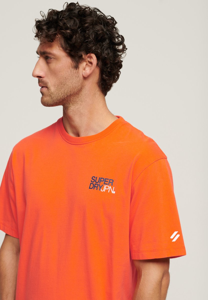 Superdry Sportwear Logo T-shirt met losse pasvorm Heren Tops Oranje