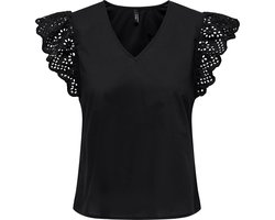 ONLY - ONLLOU LIFE EMB S/S FRILL TOP WVN - Dames - Blouses