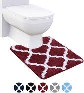 4 Delig Geel Blauw Rubber Toilet En Badmatten Sets 40Cm X 60 Cm U-Vormige Badkle
