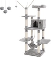 Bol.com Krabpaal voor zware katten - Kat toren - Krabpaal boomstam - Hoge krabpaal - Krabpaal voor grote katten - Stevige krabpa... aanbieding