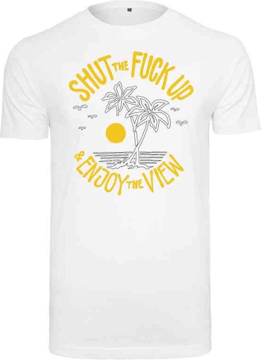 Mister Tee Shut the Fuck Up & Enjoy The View Heren T-shirt 5XL Wit