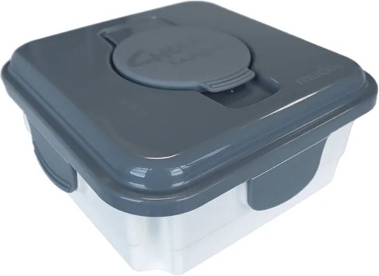 Cheeky Wipes - Bébé Mucky Container - Facile à fermer - Stockez jusqu'à 25 lingettes - Grijs