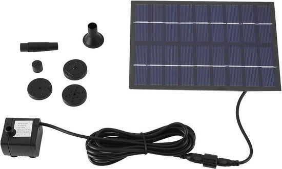 Fonteinpomp op zonne-energie - Waterpomp kits voor vogelbad en aquarium - Geschikt voor kleine vijvers - Tuindecoratie