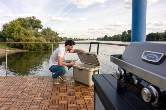 Coleman 55QT Pro Cooler koelbox - 52 liter koelbox - 360 graden geïsoleerd - houdt ijs 5 dagen koud - Champignonkleurig van Merkloos — afbeelding 5