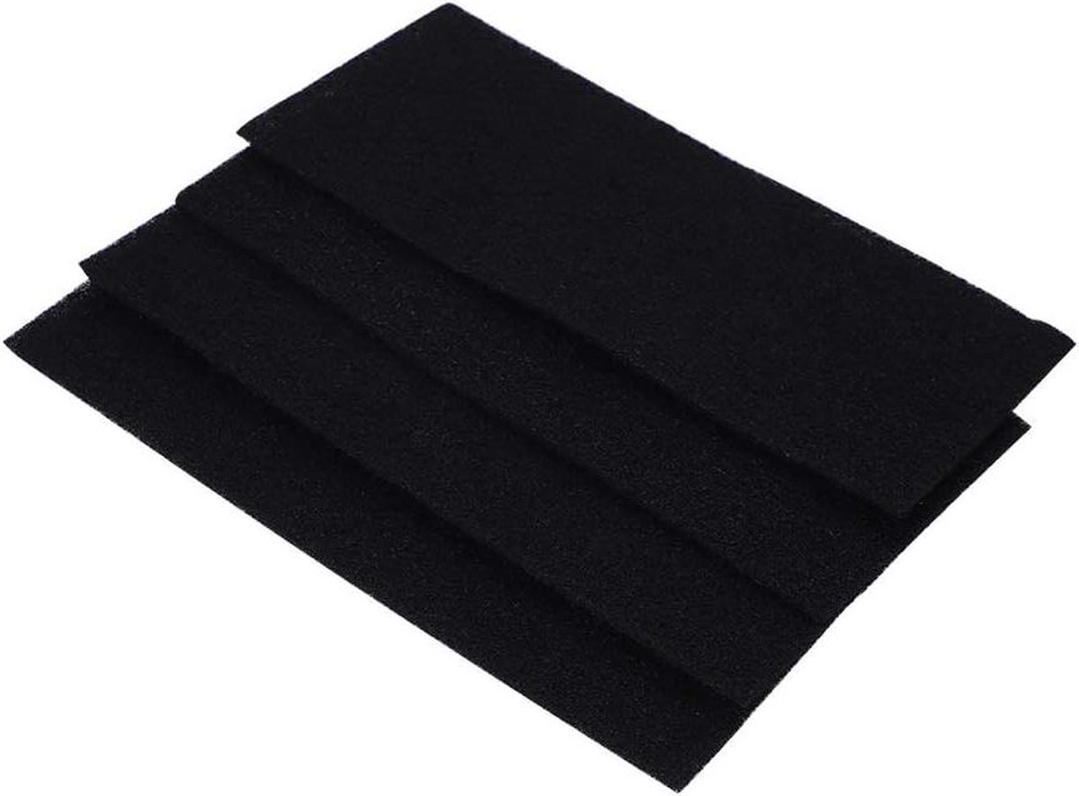 Actieve kool-sponsfilter voor luchtreiniger - 4 stuks vervangingsschuimfolie .