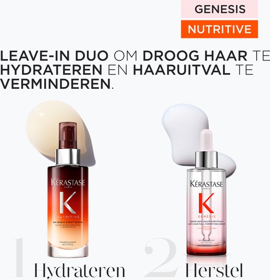 Kérastase Nutritive-Genesis Duo + Cadeau - Nutritive Nachtserum 90ml & Genesis Serum 90ml + Genesis Shampoo 30ml Cadeau - Voor Droog Haar & Anti-haaruitval