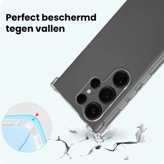 Coque Compatible avec Samsung S25 Ultra Coque Antichoc Siliconen Cover - Coque Compatible avec Samsung Galaxy S25 Ultra Coque Antichoc Back Cover - Transparent - 2 PACK