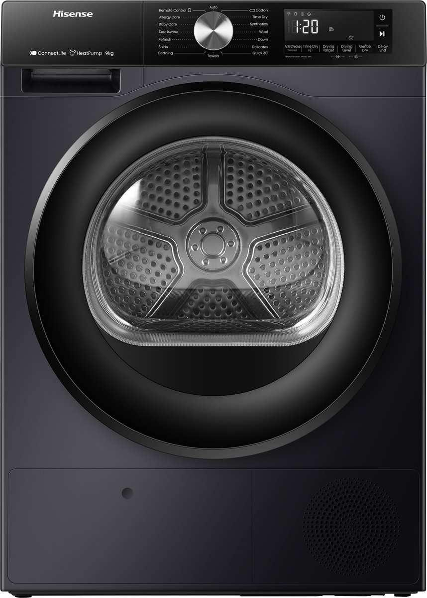 Hisense DH3S902BB3 Warmtepompdroger Zwart